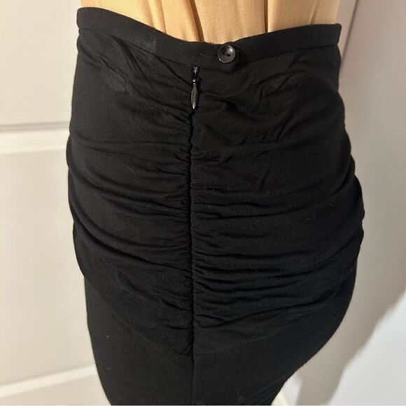 Women’s Black Midi Cinched Tight Sequence Skirt - Picture 4 of 5